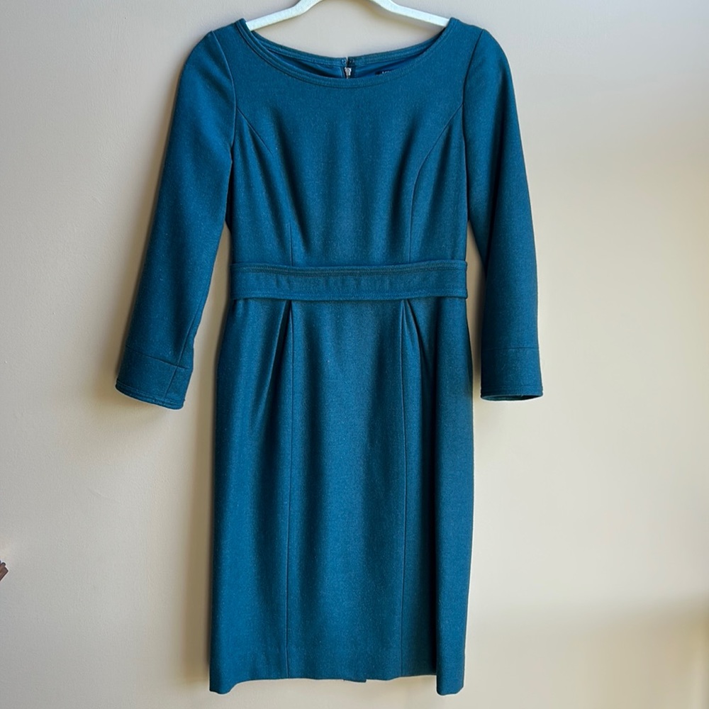 Green Wool Midi Dress- J Crew - Sz 2